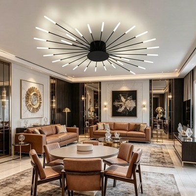 Minimalist Firework LED Ceiling Light Natural Soft Light Home Indoor Lamp