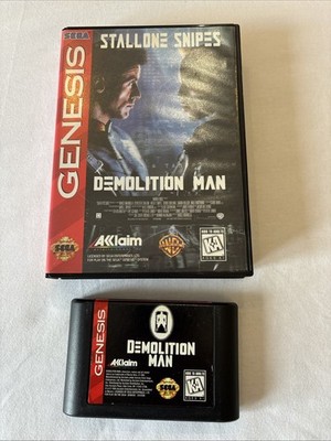Stallone Snipes Demolition Man Videospiel für Sega Genesis Spielekonsole
