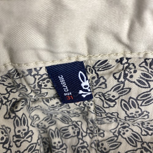 Psycho Bunny Pants Men 31x27 Classic Fit Chino Pants Straight Leg Khaki Tan Logo - Picture 9 of 17