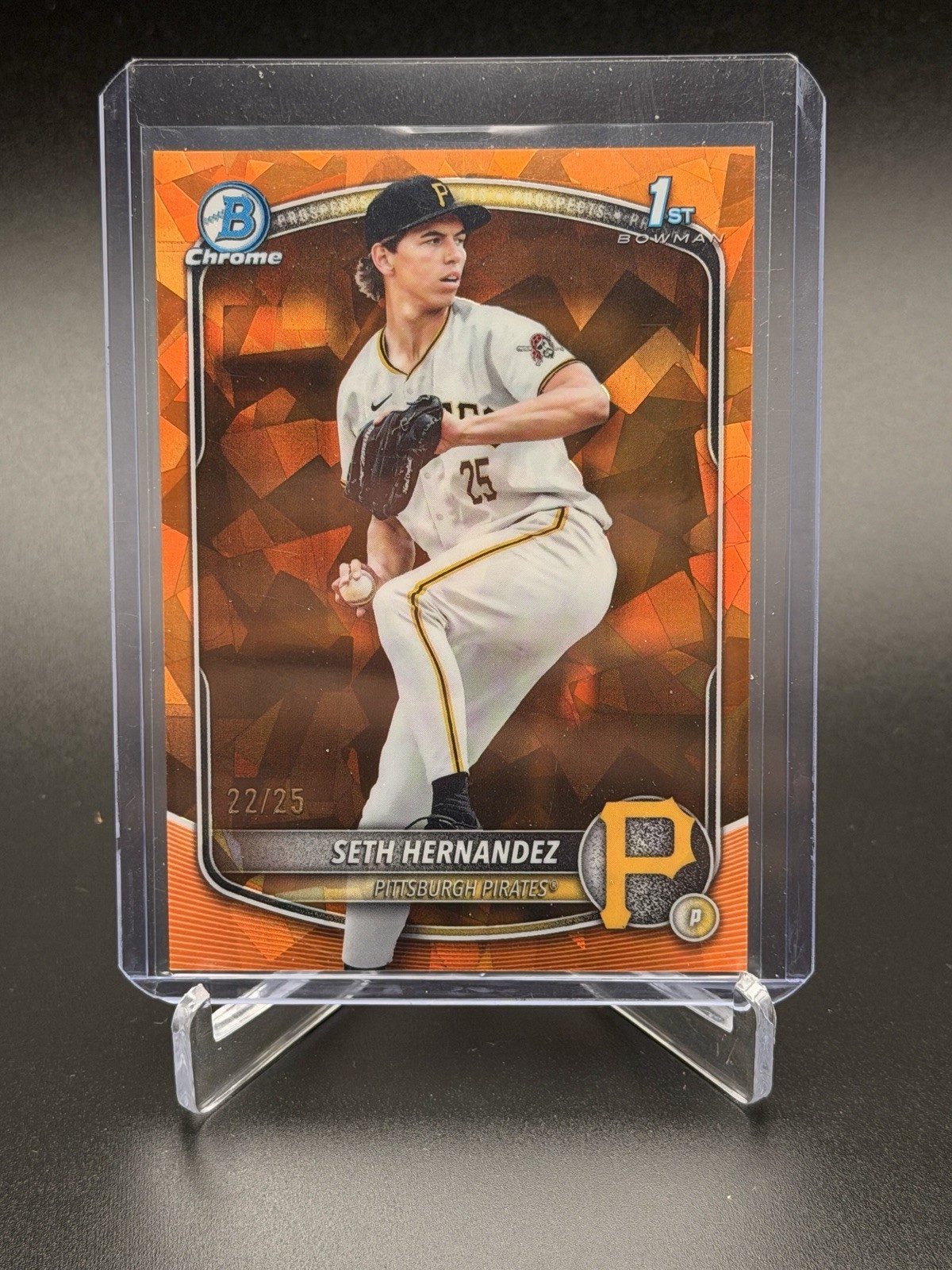 2025 Bowman Draft Sapphire Seth Hernandez Orange /25 #BDC-25 Pirates