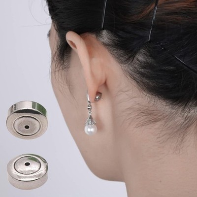 4PCS Large Earring Support Backs Stainless Steel Earring Backs Stopper Earnuts