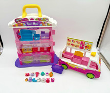 Shopkins Tall Mall Carrying Case Ice Cream Truck with 13 Assorted Figures EUC