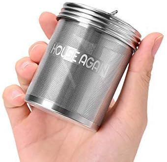 Large Silver Tea Infuser Extra Fine Mesh Loose Leaf Tea Strainer with Drip Tray