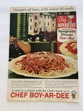 Vintage 1963 Print Ad Chef Boy Ar Dee Complete Spaghetti Dinner Advertisement