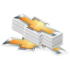 Chevrolet Bowtie Modern Emblem Die Cut Vinyl 50 Ct Sticker Pack