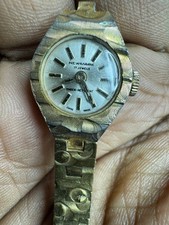 Newmark 17Jewels Shock Resistant Gold Tone Ladies Mechanical Watch, faulty