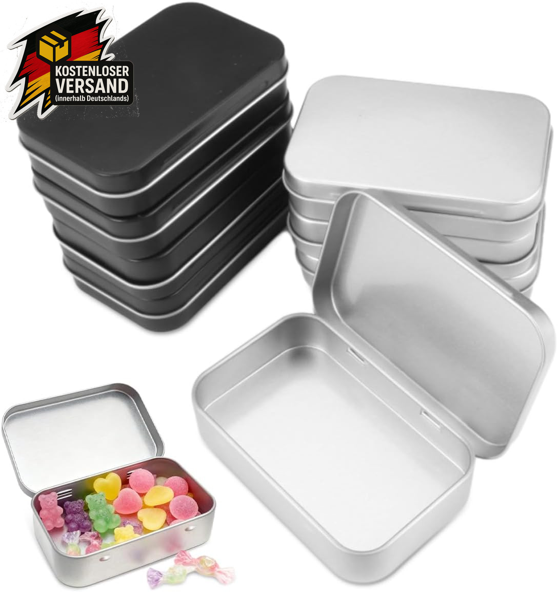 Metallboxen Rostfrei Blechdosen Set 8 Stück Schmuck Süßigkeiten