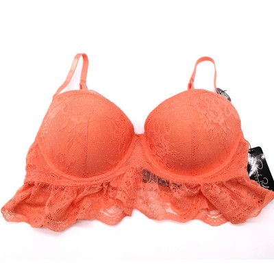 Rene Rofe Womens 36C Underwire Wear Me Out Bra Ruffle Romantic Lace Fairy