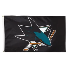 San Jose Hockey Team Black Memorable Flag 3x5 ft Sharks Fan Decor Banner