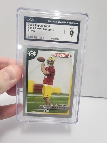 AARON RODGERS 2005 TOPPS TOTAL ROOKIE SILVER PACKERS MINT RC CGC 9 #483