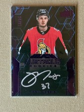 2020-21 Upper Deck Black Josh Norris Lustrous Rookies Auto /25