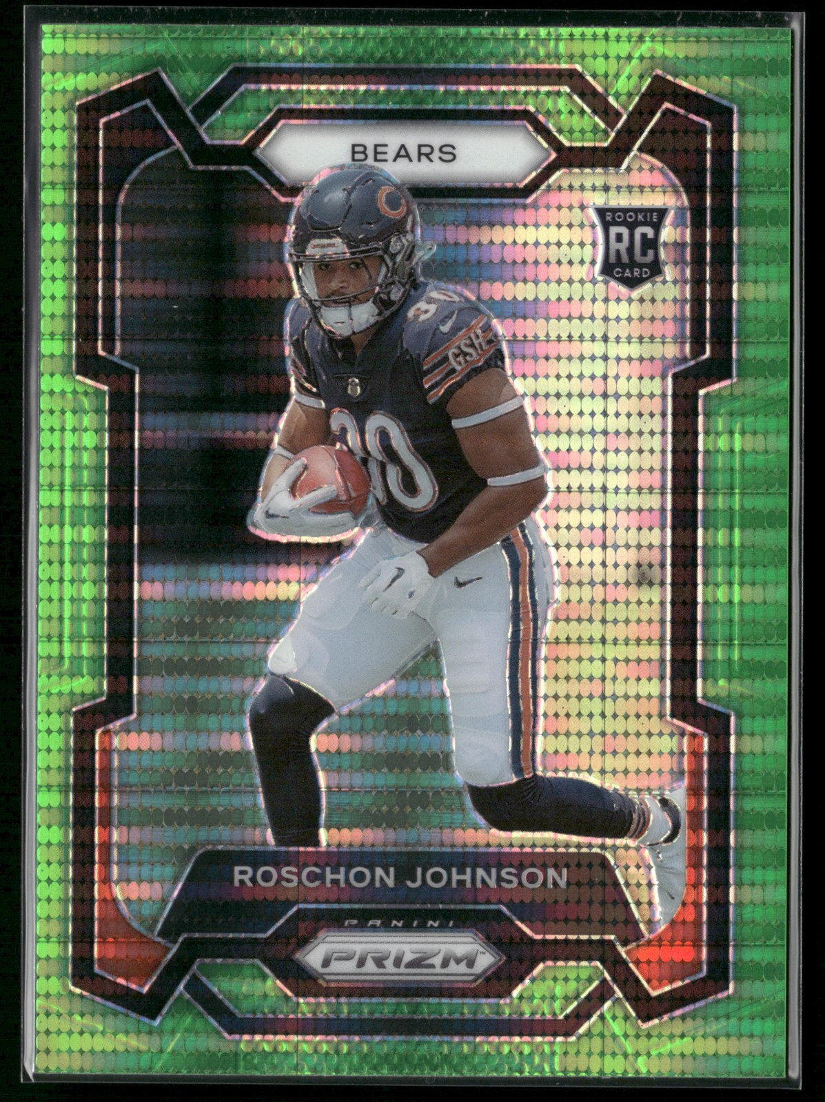 2023 Panini Prizm #314 Roschon Johnson Neon Green Pulsar