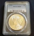 1923 Peace Silver Dollar PCGS MS65  *High Grade* Beautiful Coin