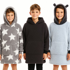 Boys Hooded Thick Dressing gown hoodies Blanket OODIES bath Robe Christmas Warm