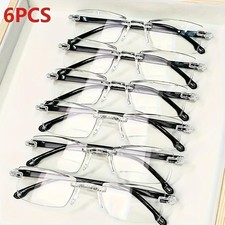 6pcs Ultra-light Rimless Reading Glasses for Men  Women - Hd Presbyopic Readers