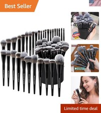 32Pcs PRO Grade Makeup Brushes Set with Super Large Holder, Ultra-Soft S