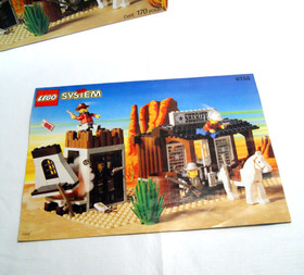 1996 Lego Sheriff's Lock-Up 6755 System Wild West EMPTY BOX ONLY & INSTRUCTIONS