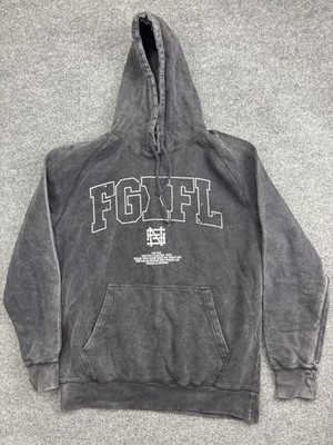 Flag Nor Fail Hoodie Mens Medium Gray Pullover Fleece Sweatshirt FGXFL