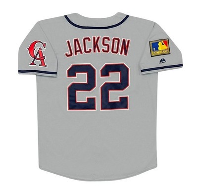 Bo Jackson 1994 California Angels Grey Road Men's Jersey w/ 125th Patch (L-XL)