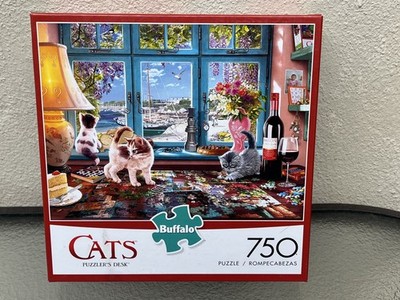 Buffalo Cats Puzzlers Desk Puzzle ~ 750 Pieces  *NEW