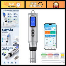 7-in-1 Digital Water Tester for pH, Salinity, ORP, TDS  Temp - Smart Pool Salt