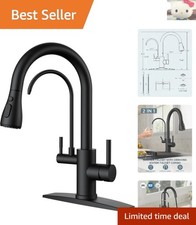 Rustic High Arc 360 Swivel Stainless Steel Faucet with Purified Water Access