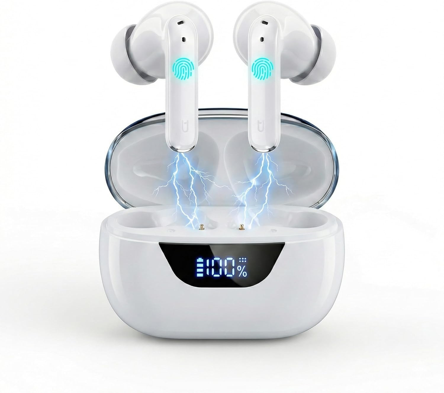 Auricolari Bluetooth 5.3 ANC Ibrido: 48 Ore di Musica Senza Confini