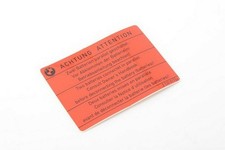 Bmw 8 Series E31 Battery Warning Sticker Genuine 71212122013
