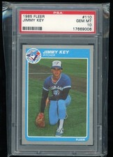 1985 Fleer #110 Jimmy Key PSA 10