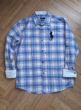 Ralph Lauren Dress Shirt Big Pony Mens Size XL Blue Purple Long Sleve
