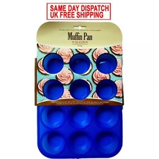 SILICONE BAKING TRAY LARGE 12 CUP FOR MUFFIN PUDDING MOULD CUP CAKE BAKEWARE