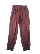 A New Day Womens Jrs Burgundy Jogger Pants XS Elastic Waist Drawstring Utility