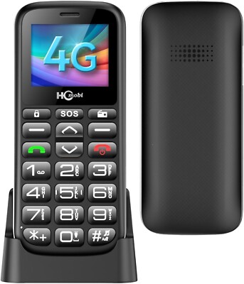 4G LTE Cell Phone Senior Big Buttons S.O.S. Button 1000mAh Battery Dual-SIM FM