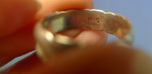 Vintage USSR Soviet Art Jewelry Sterling Silver RING 925 17mm - Afbeelding 7 van 10