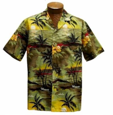 Aloha-Shirt (Hawaii-Hemd) - 100% Made in Hawaii - 100% Baumwolle - Größe ''S''