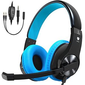 Gris  Gamer Auriculares Headset Con Cable Y Microfono 