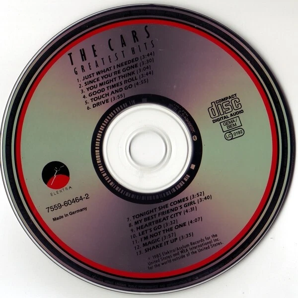 THE CARS - GREATEST HITS - CD ALBUM - REISSUE - ELEKTRA - 1998 - MADE IN GERMANY - Bild 3 von 4