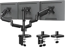 Triple Monitor Mount - Monitor Desk Mount for 3 Computer Screens up to 27 Inch,