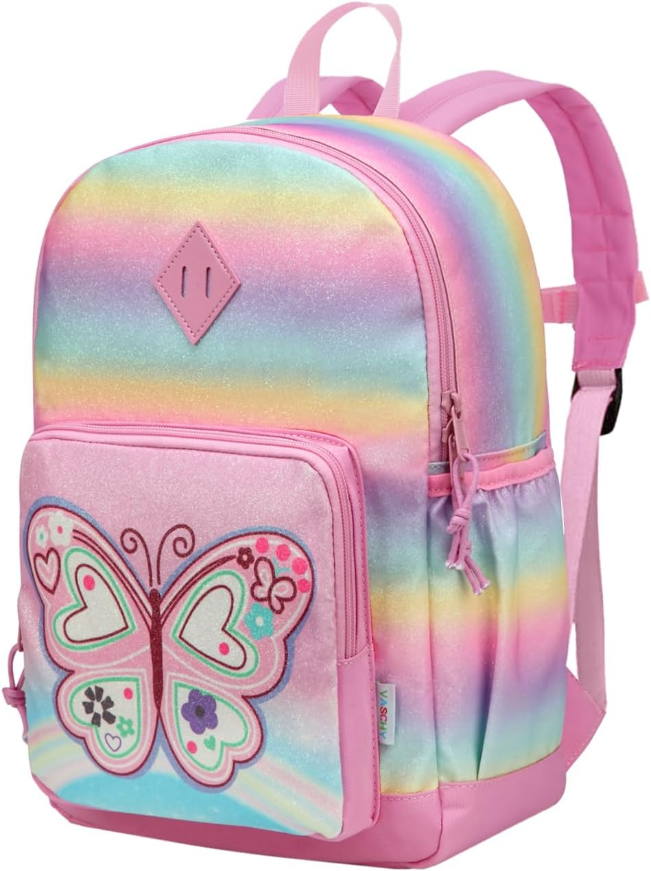 Backpack for Little Girls, Cute Rainbow Lightweight Water Resistant