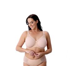 Image of Berlei B541 Underwired Beauty Stripe Smoothing Minimiser Bra Blush