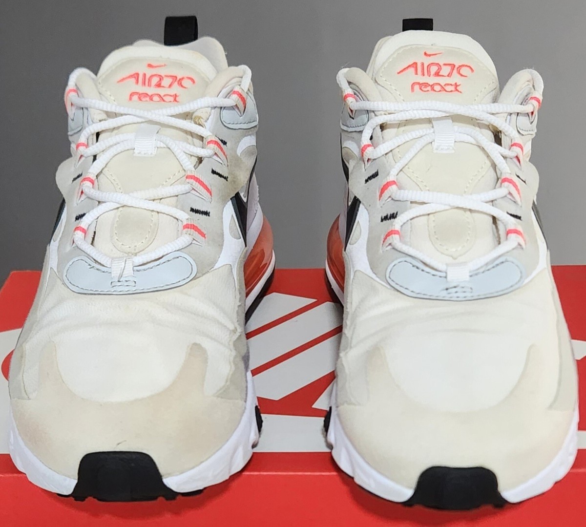 nike 270 react men's white