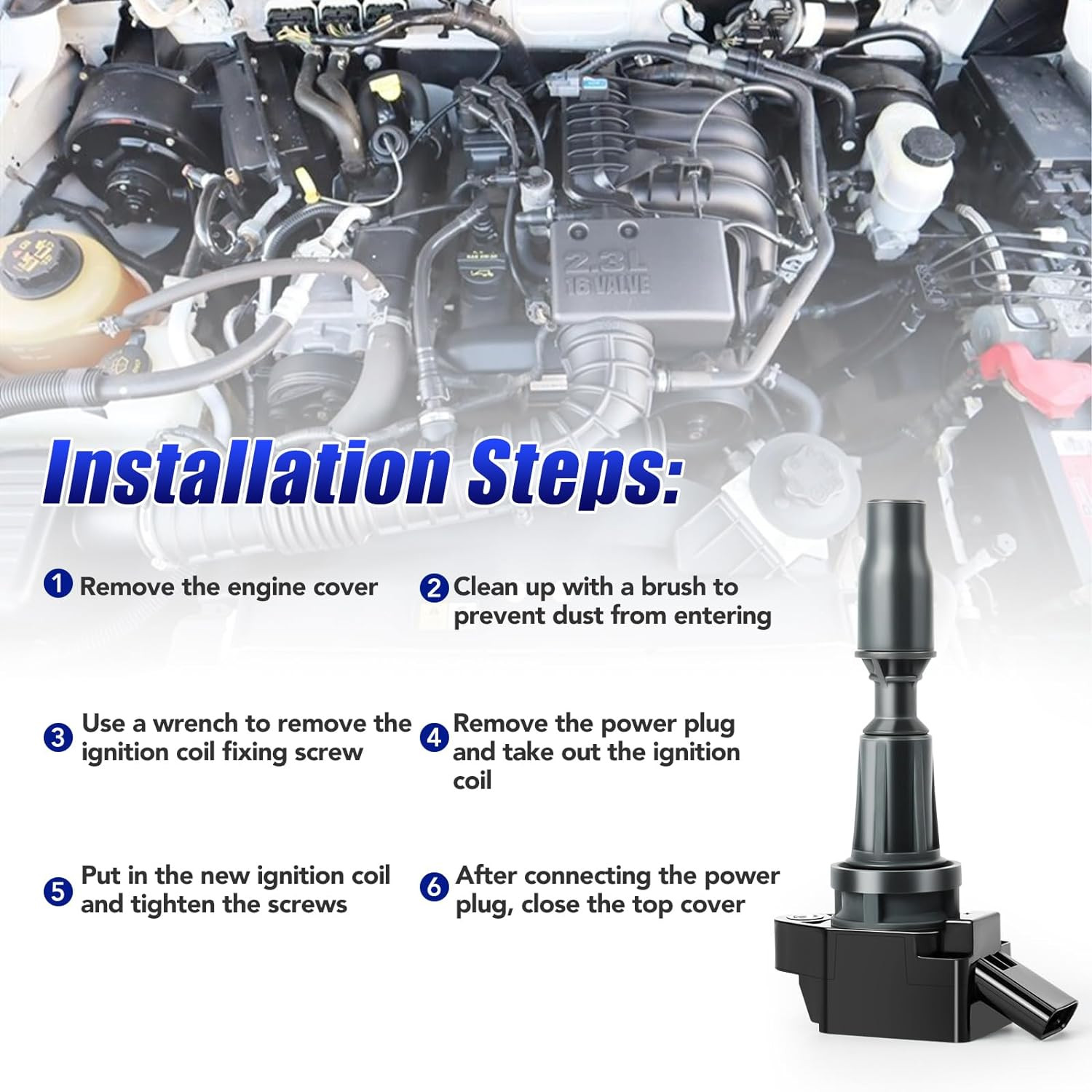 Set of 4 Ignition Coil Pack Spark Plugs for Hyundai Sonata Santa Fe Sport Tucson