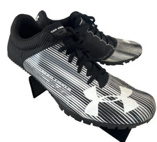 Under Armour shoes Kick Sprint Black Racing Cleats "I Will Run Fast" Mens Sz 11