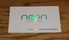 Original 1996 Plymouth Neon Coupe Sedan Warranty Information Booklet Brochure