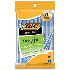 BIC Xtra Life Penne a sfera, punta media, 10 ct - Blu
