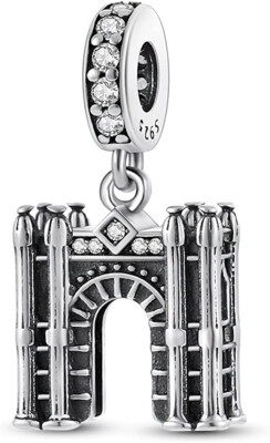 Arch Charm Arc De Triomphe Castle Cathedral Genuine Sterling Silver 925 Dangle
