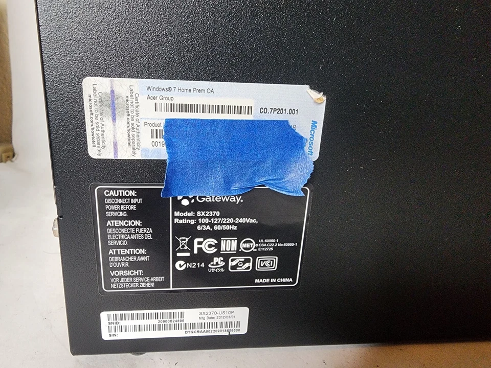 Gateway Sx2370 Desktop AMD A6-3620 Quad-core, RAM 6 GB 2tb Hdd Win 10 Home - Image 4 of 4