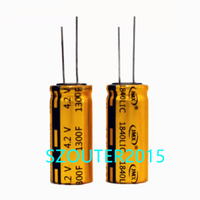 2PCS 4.2V 1300F Graphene Supercapacitors Farad Capacitor 1840 18MM*40MM NEW