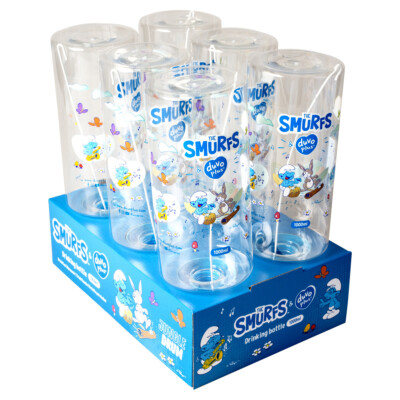 Duvo+ Trinkflasche Schlumpf für Hasen/Nagetiere 1000ml Doppelkugelventil
