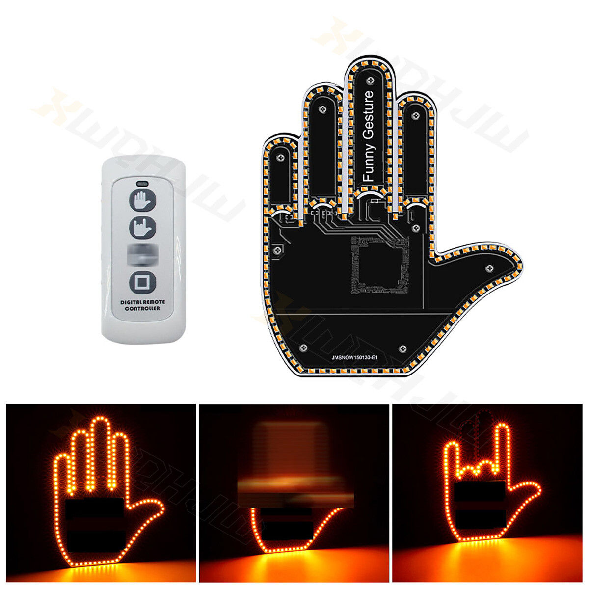LED Finger Light with Remote - Fun Gesture Illumination for Parties